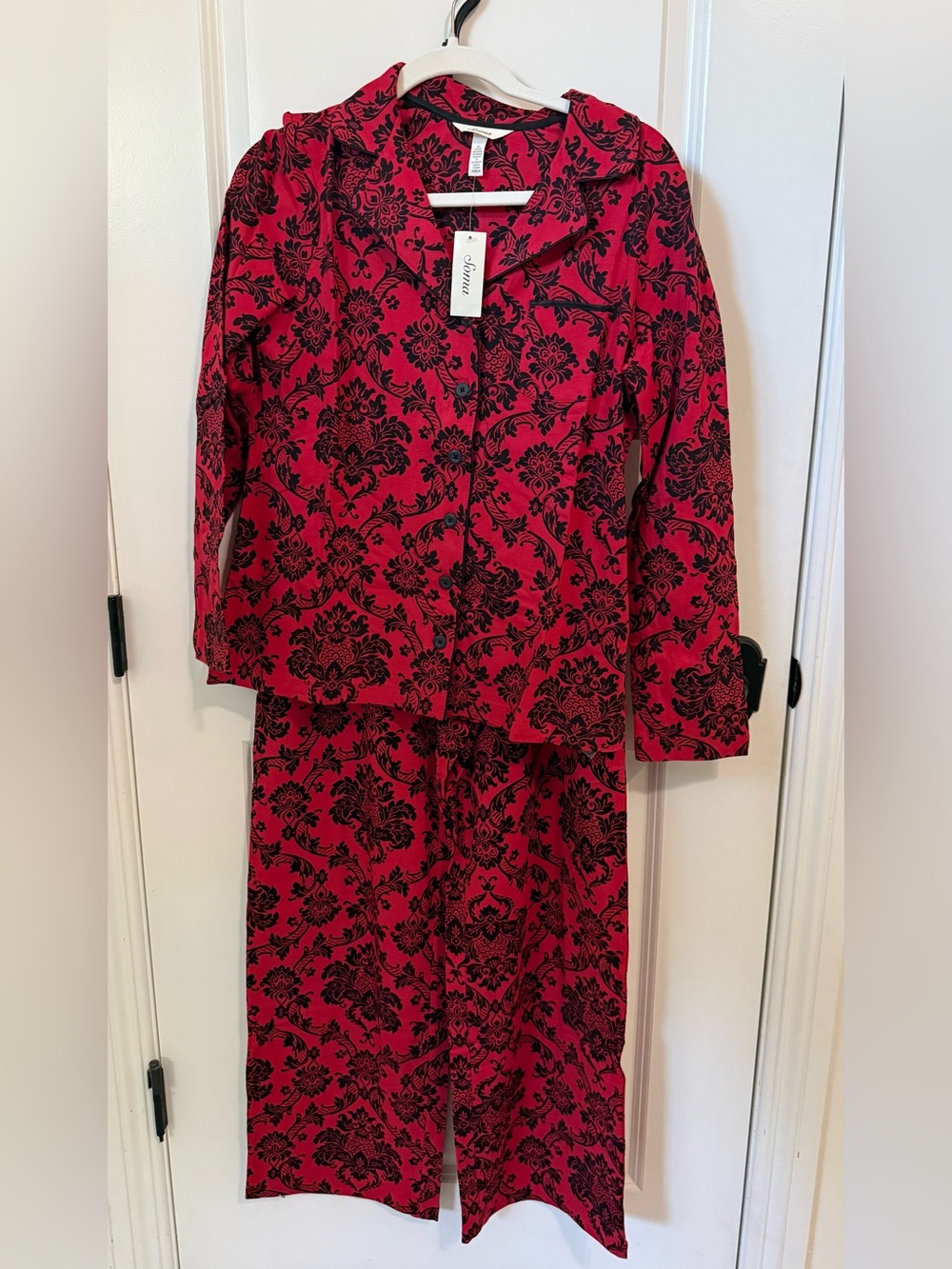 Soma NWT 2 piece Intimates Red and Black pajamas